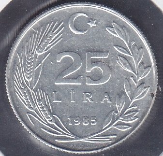 1985 Yılı 25 Lira Çilaltı Çil