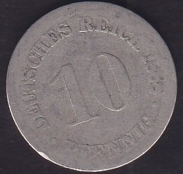 ALMANYA 10 FENİK 1888