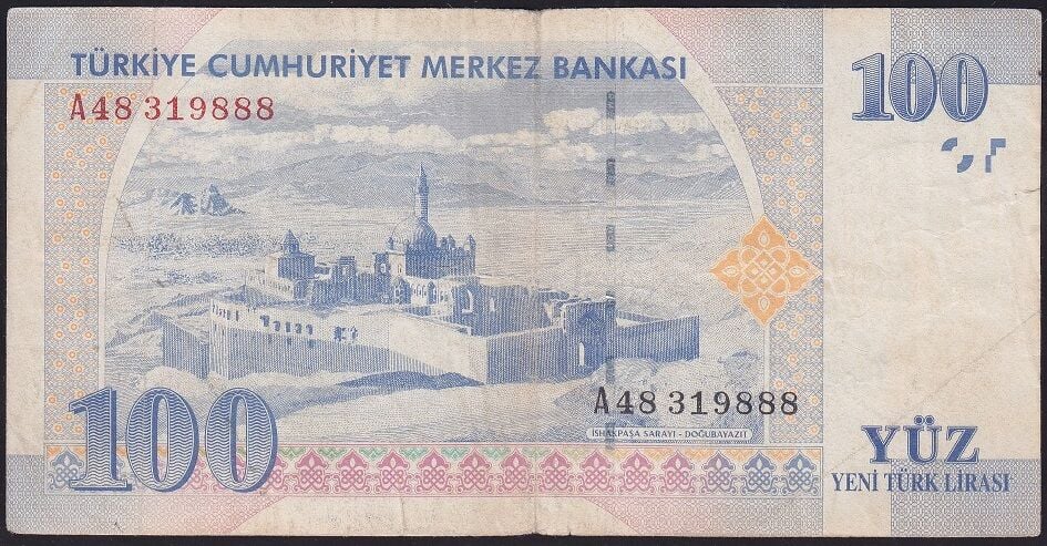 8.Emisyon 100 YTL A48 319888 Çok Temiz