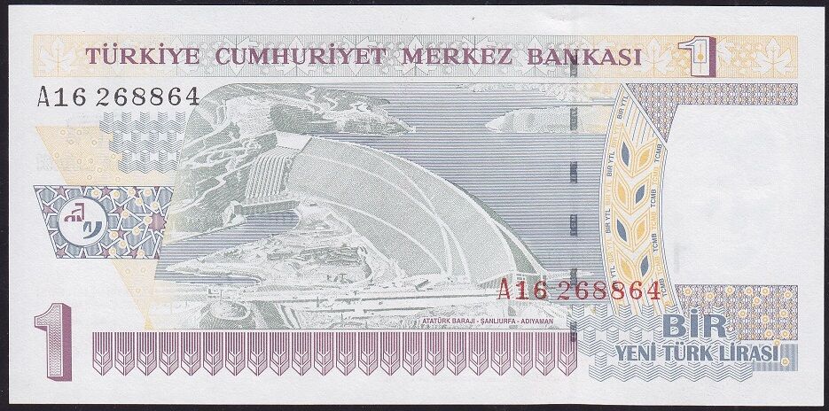 8.Emisyon 1 YTL A16 268864 Çil