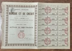 Hisse Senedi - BANQUE er de CREDİT ( 38 X 26 cm )