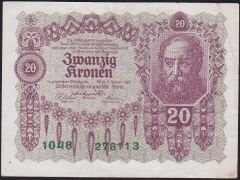 Avusturya 20 Kronen 1922 Çok Çok Temiz Pick 76