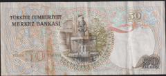 6.Emisyon 1.Tertip 50 Lira G46 221702 Çok Temiz