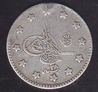 1293 / 28 ABDULHAMİT 1 KURUŞ GÜMÜŞ HAFİF KULP İZİ VAR
