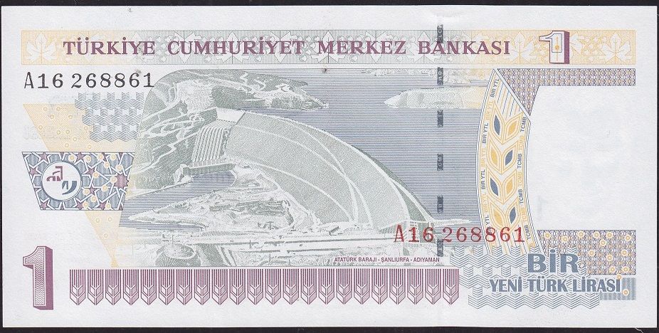 8.Emisyon 1 YTL A16 268861 Çil
