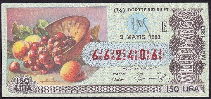 1983 9 Mayıs Çeyrek Bilet - E Serisi