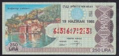 1985 19 HAZİRAN ÇEYREK BİLET N SERİSİ