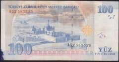 8.Emisyon 100 YTL A52 585535 Temiz