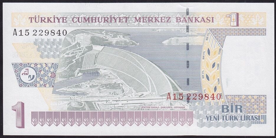 8.Emisyon 1 YTL A15 229840 Çil