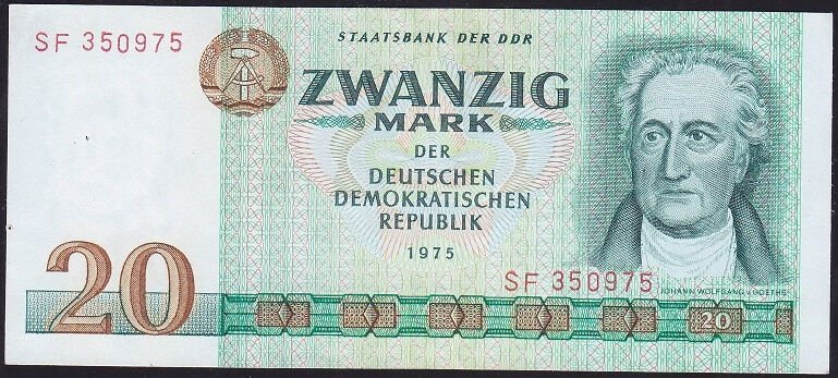Demokratik Almanya 20 Mark 1975 ÇÇT+