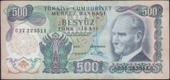 6.Emisyon 2.Tertip 500 Lira G37 223511 Çok Temiz
