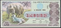 1983 9 Nisan Çeyrek Bilet - E Serisi
