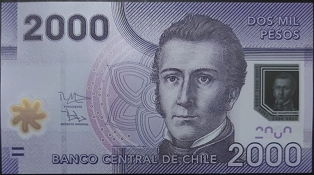Şili 2000 Pesos 2014 Çil Pick 162d Polymer
