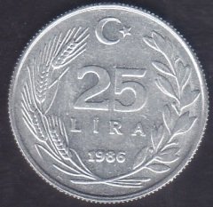 1986 Yılı 25 Lira Çilaltı