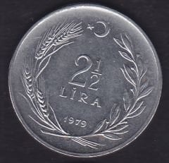 1979 Yılı 2.5 Lira Düz