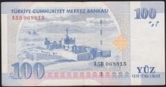 8.Emisyon 100 YTL A53 069815 Çok Temiz+