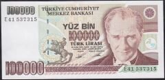 7.Emisyon 2.Tertip 100000 Lira E41 537315 Çilaltı Çil