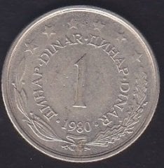 YUGOSLAVYA 1 DİNAR 1980