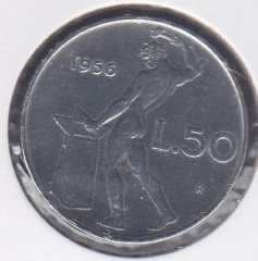 İtalya 50 Lire 1956