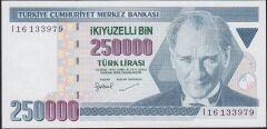 7.Emisyon 3.Tertip 250000 Lira I16 133979 Çil