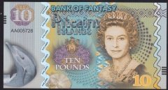 FANTAZİ PARA PİTCAİRN İSLAND 10 POUND KRALİÇE ÇİL AA005728