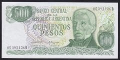 Arjantin 500 Pesos 1977 Çil Pick 303d