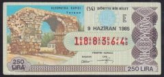 1985 9 HAZİRAN ÇEYREK BİLET E SERİSİ