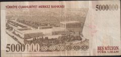 7.Emisyon 5 000 000 Lira K20 247447 Çok Temiz