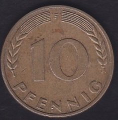 ALMANYA 10 FENİK 1966
