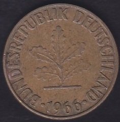 ALMANYA 10 FENİK 1966