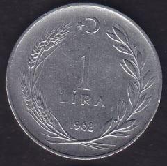 1968 Yılı 1 Lira Düz