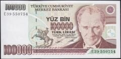 7.Emisyon 2.Tertip 100000 Lira E39 550754 Çilaltı Çil