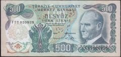 6.Emisyon 2.Tertip 500 Lira F57 020828 Çok Temiz+