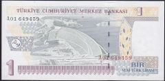 8.Emisyon 1 YTL A01 649459 Çilaltı Çil