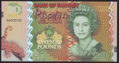FANTAZİ PARA PİTCAİRN İSLAND 20 POUND KRALİÇE ÇİL AA005728