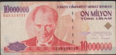 7.Emisyon 10 000 000 Lira B43 154717 Temiz