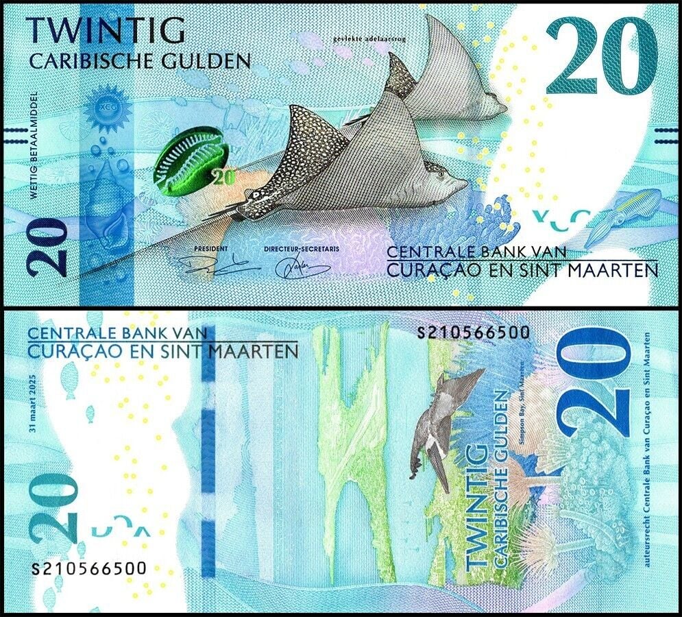 Curacao 20 Gulden 2025 Çil Pick 2