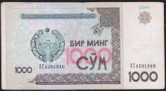 Özbekistan 1000 CYM 2001 Çok Temiz