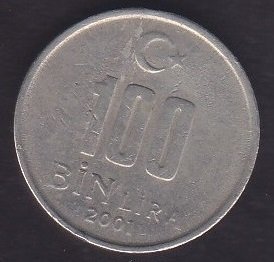 2001 YILI 100 BİN LİRA eski para mezat