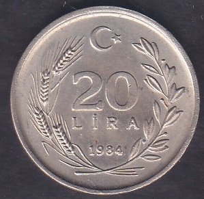1984 Yılı 20 Lira Çilaltı Çil