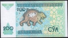 Özbekistan 200 CYM 1997 Çilaltı Çil