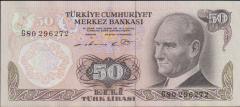6.Emisyon 1.Tertip 50 Lira G80 296272 Çilaltı