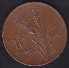 1968 Yılı 10 Kuruş