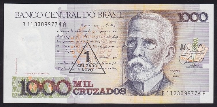 Brezilya 1 Cruzado Novo 1989 Çil Pick 216b