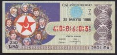 1985 29 MAYIS ÇEYREK BİLET K SERİSİ