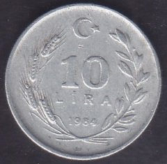 1984 Yılı 10 Lira Temiz