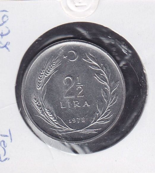 1978 Yılı 2.5 Lira Ters