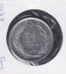1978 Yılı 2.5 Lira Ters