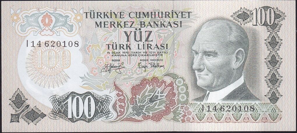 6.Emisyon 2.Tertip 100 Lira I14 620108 Çilaltı Çil