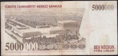 7.Emisyon 5 000 000 Lira I46 592028 Çok Temiz+